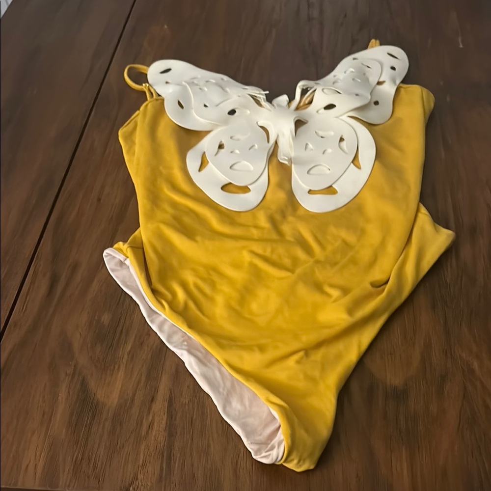 Yellow Butterfly Kids One Piece